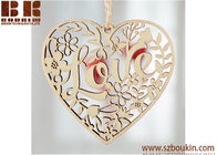 Factory Laser Cut Wood Heart Cutout Ornament Christmas Decoration