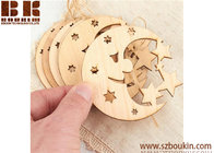 Unfinished Wood Celestial Moon and Stars Ornaments Christmas tree ornaments Holidays Gift Ornament