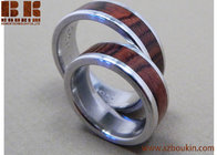 Custom Jewelry Pattern Stainless Steel Wedding Wood Band Rings  Jewelry Infinityring