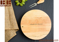 Eco-Friendly Personalized Home Cheese Board and Knife Set - Gifts for Couples 22cm Diameter, 4.5cm Depth