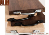 Eco-Friendly Wooden Personalised Large Walnut Wedding Gift Board Polished Chrome / Black Cast Iron Handles