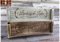 Wooden Wine Box Personalized Rustic Wood Wine Box, Wedding and Anniversary Gift