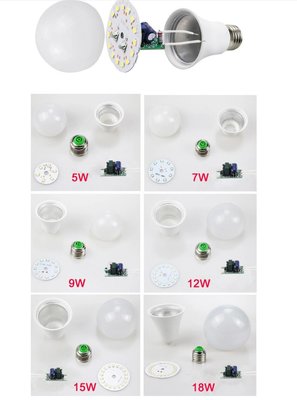 SKD Aluminum Plastic LED Bulb Raw Material For 3W 5W 7W 9W 10W 12W 13W E27 B22 supplier