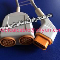 China siemens/drager  5731281 compatible dual channel IBP adapter/converter cable with 16pin connector to 10pin round socket supplier