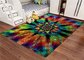 Door mat custom printed big area rug for living room home polyester rug 12mm thick supplier