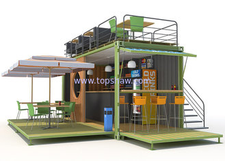 Topshaw 20ft 40ft Mobile Shipping Container Restaurant Container Bar
