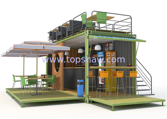Topshaw Design Modular Foldable Coffee Shop Container Prefab for sale