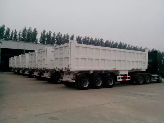 China 2 / 3 Axles 60T Playload Semi Dump Trailer Truck For Transport Coal Colorful supplier