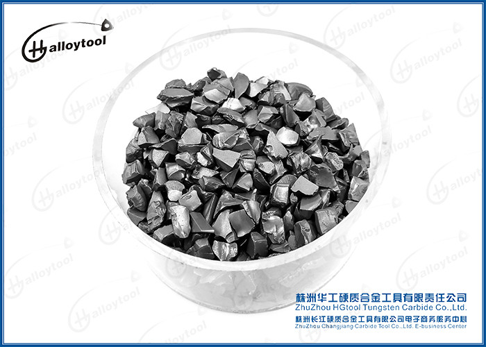 YG8 Blocky Crushed Tungsten Carbide Granules , Tungsten Carbide Particles
