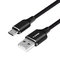 Black Nylon Braid  Micro USB Data Cable USB Charging Cable For Computer, Mobile Phone,Tablet, Power Bank