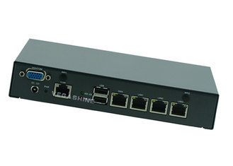 China Dual Core J1800 small Desktop Network security Firewall / Router with 4 Gigabit LAN supplier