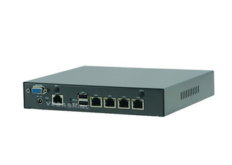 China 4 RJ45 LAN Small box Desktop Fanless Bypass Network security Firewall / Router Quad Core J1900 supplier
