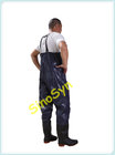 FQW1904 Safty Chest/ Waist Wader Protective Water Working Outdoor Fishing Wading 0.60MM Blue PVC Pants with Rain Boots