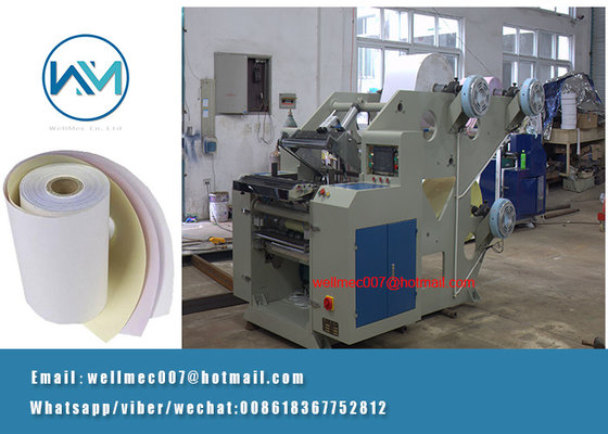 China 3ply/three roll Carbonless Paper NCR Roll Slitting Machine Manufacturer in China supplier