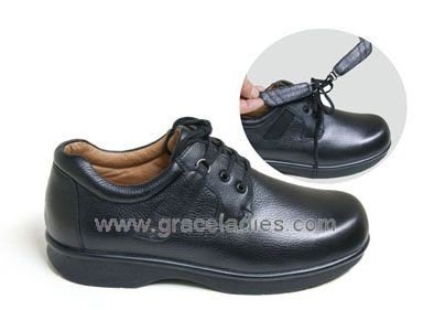 China Genuine Leather Men's Wide Therapeutic Shoes Comfort Shoes Work Shoes Rheumatoid Shoes supplier