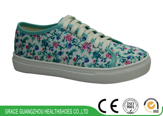 China Comfy Kids Youth Bishop Skateboarding Shoes Floral Canvas 1616214-2 supplier