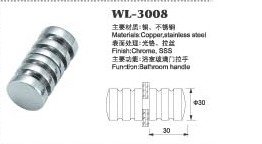 SUS304 Stainless Steel Solid Bathroom Round Back-to-Back Shower Glass Door Handle Pull Knob WL-3008 Dia.30x30mm