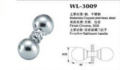 WL-3009 Dia.33x44mm SUS304 Stainless Steel Solid Bathroom Round Back-to-Back Shower Glass Door Handle Pull Knob