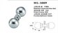 WL-3009 Dia.33x44mm SUS304 Stainless Steel Solid Bathroom Round Back-to-Back Shower Glass Door Handle Pull Knob