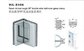 WL-8104 bevel circinate 90 degree double pack Solid Brass Glass Shower Door Hinge / Glass Bracket / Glass Clamp