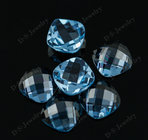 Synthetic gemstone direct manufacturer brilliant cut light blue spinel gemstone