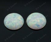 Round shape big size 10 mm white opal cabochons beads gems