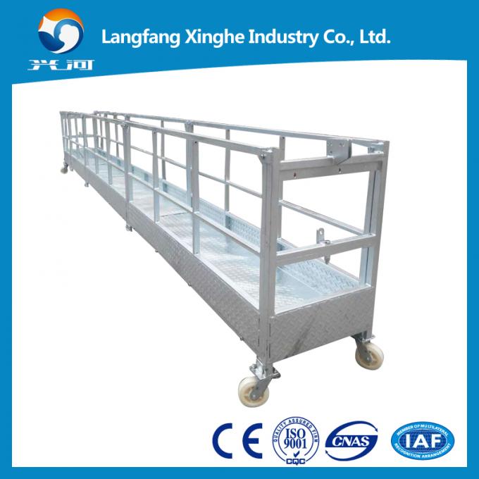 Xinghe Aluminum temporary cleaning system , suspended rope cradle , electric hanging scaffolding platform with factory