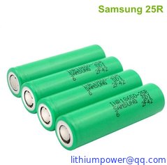 China korea Samsung  25R  original cylindrical 18650  lithium battery 20A for medical lighting supplier