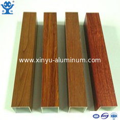 China Competitive price wood finish extruded aluminum hollow tube aluminum square tube supplier