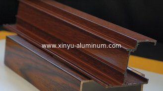 China Wood Color Extruded Aluminium Decoration Profiles supplier