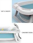 Baby Bathtub, Non-Slip Foldable Bath Tub with Heat Thermometers and Floating Bath Pillow for Newborn, 0-8 Years Children