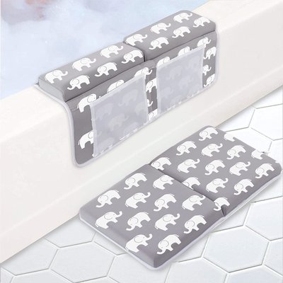 Bath Kneeler with Elbow Rest Pad Set for Baby 1.77 inch Thick Quickly Dry Kneeling Pad Foldable Bathtub Kneeling Mat