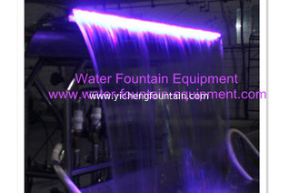 China Stainless Steel Waterfall Fountain With RGB LED Color Lamp Inside AC24V supplier