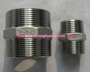 China Stainless Steel NPT BSP Two Sides Male Thread Connector For Fountain Frame DN15 - DN200 Pipe Nipple supplier