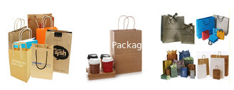 China Wholesale custom any size ,color ,surface handling brown kraft paper bag with handles supplier