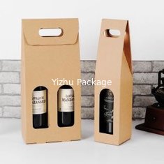 China Custom folding corrugated wine box with color hotstamping for 1 bottle/2 bottles/3 bottles supplier