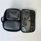 Custom cosmetic bag, made of polyester and mesh material, portable, OEM welcomed